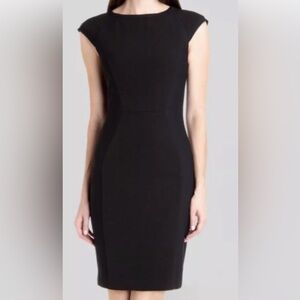 ted baker london black mesh fitted back zipper sz 1